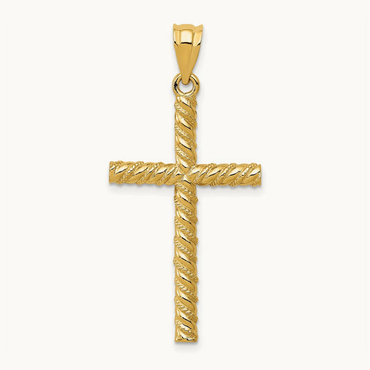 Twisted Cross Pendant — 37mm