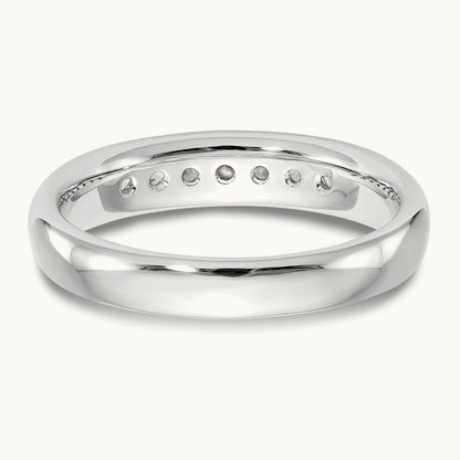 7-Stone Diamond Channel Band, 14K White Gold