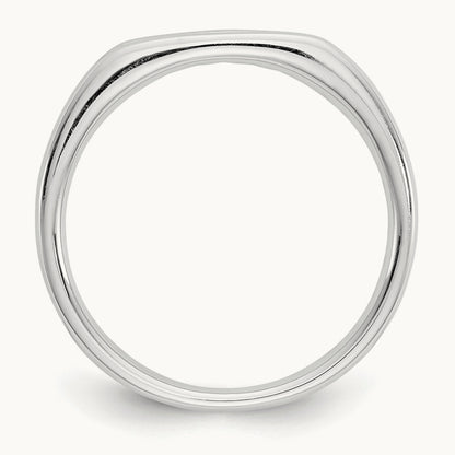 5-Stone Diamond Channel Band, 14K White Gold