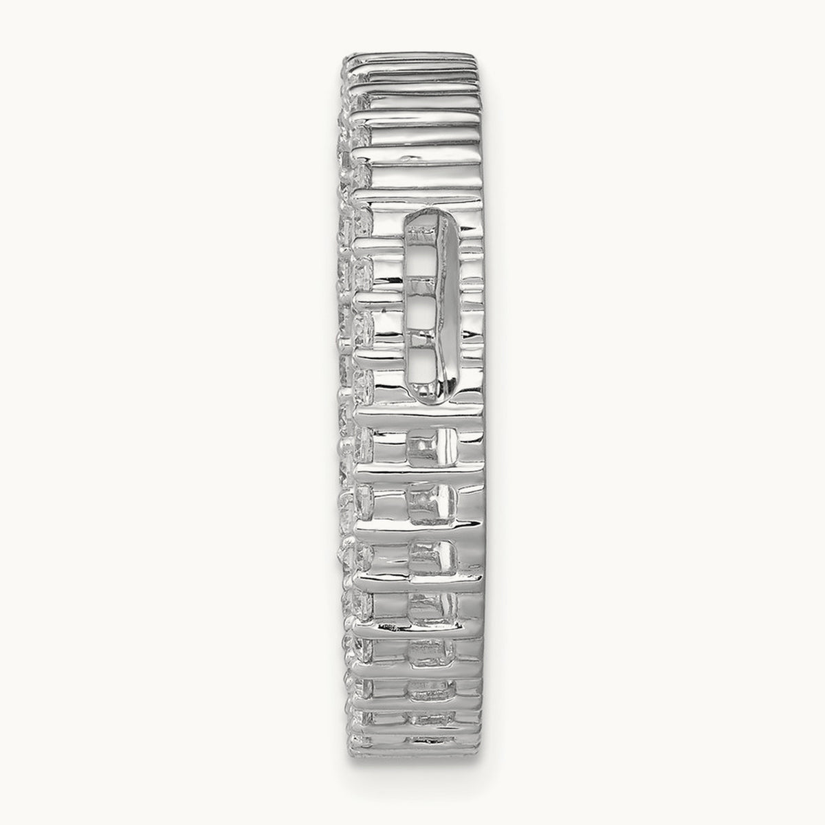 Diamond Circle Chain Slide — 14K White Gold, 22.75mm