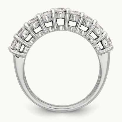 9-Stone Diamond Band, 14K White Gold