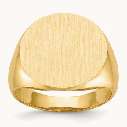 Open Back Mens Signet Ring — photo set