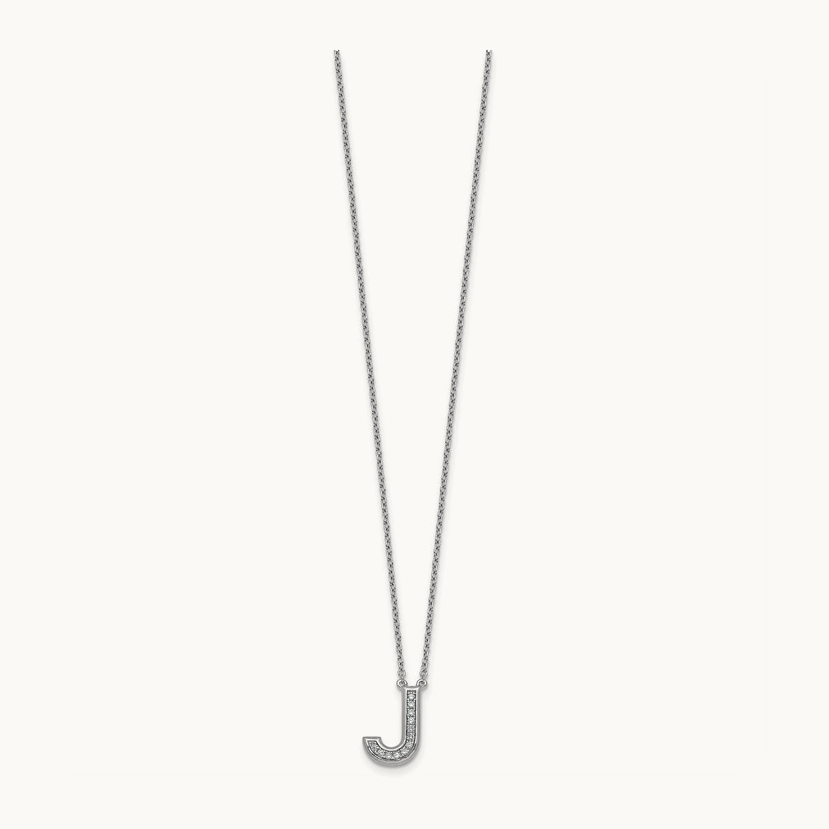 Initial J Necklace, 0.10 ct tw Lab-Grown Diamond