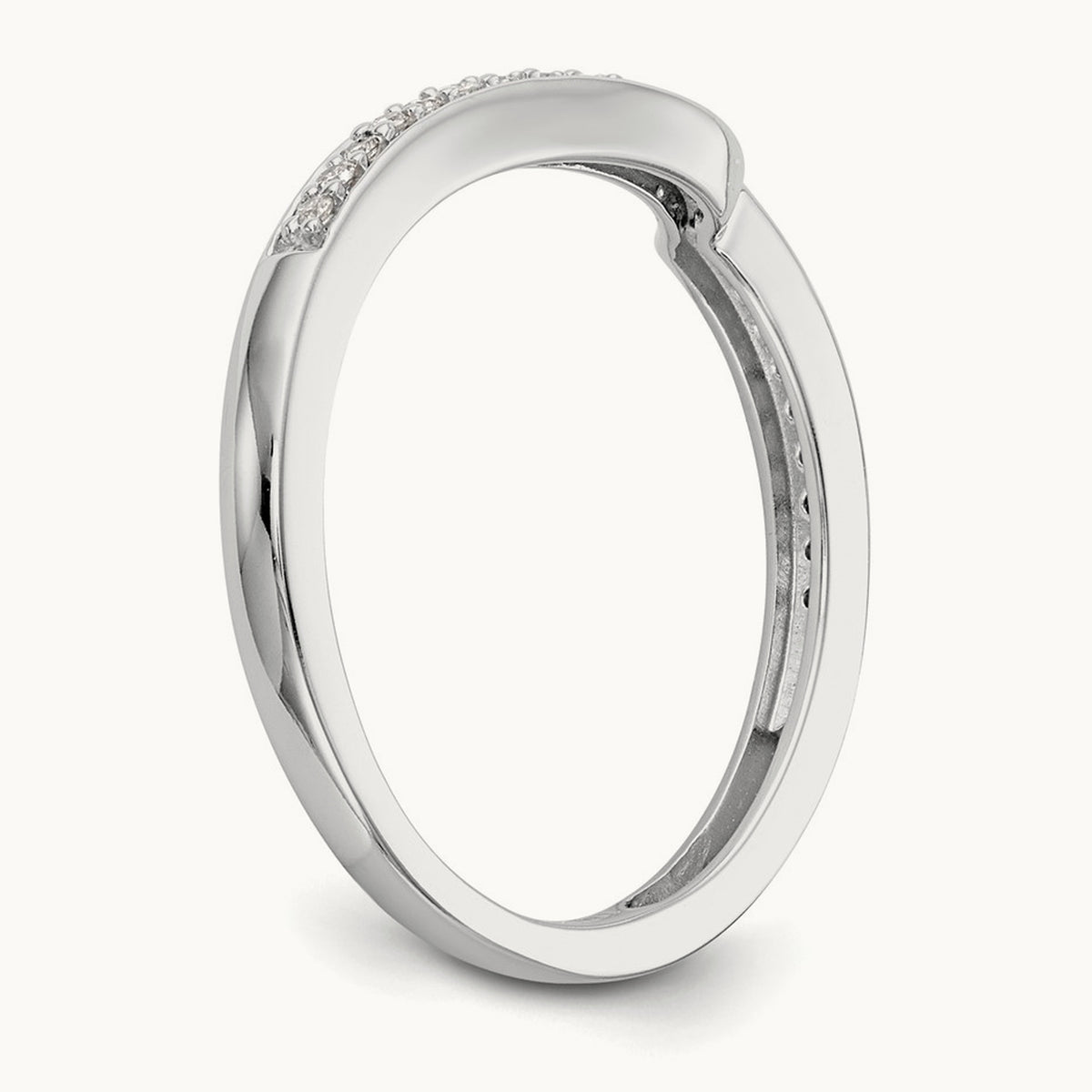Diamond Wedding Band, 14K White Gold