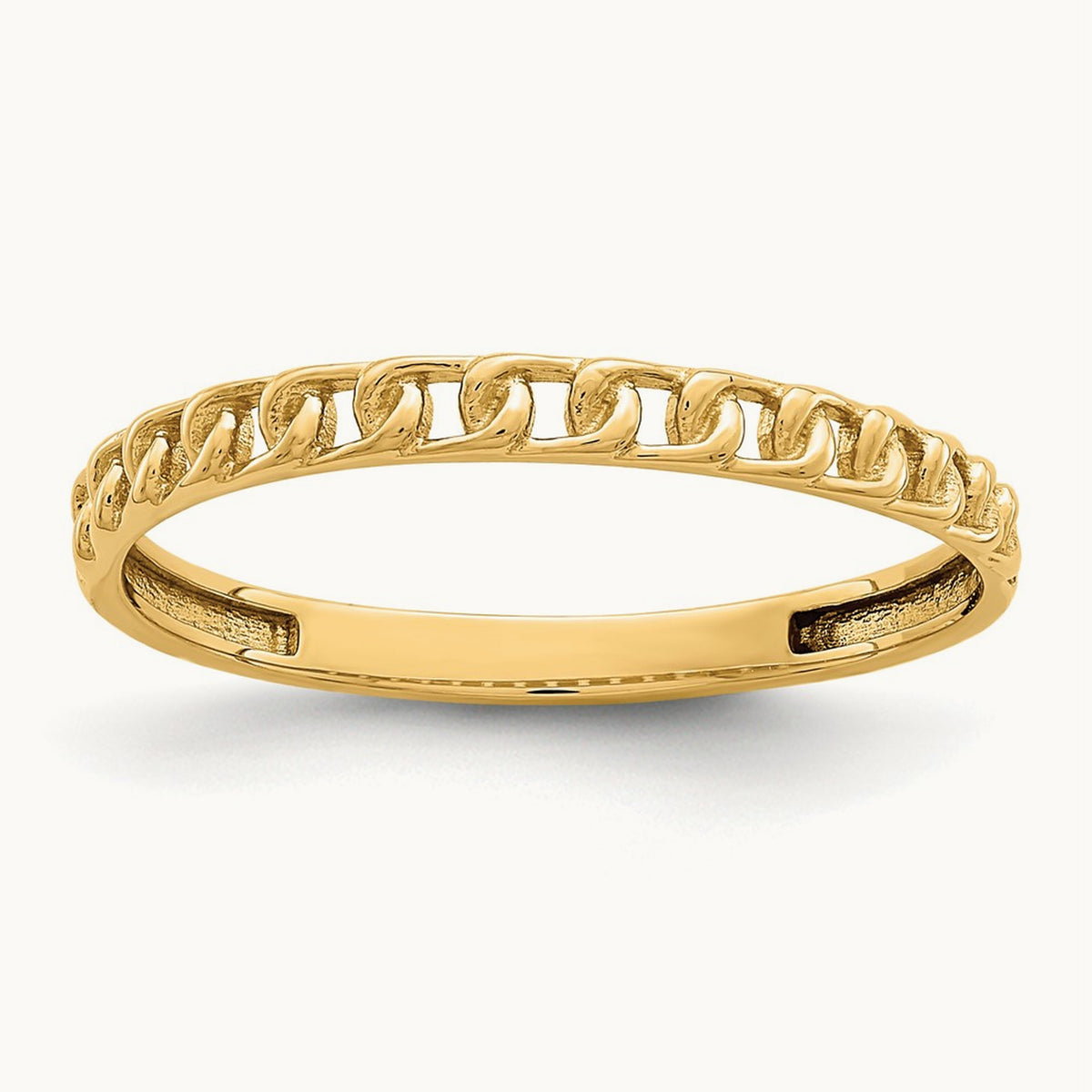Link Design Ring — 14K Yellow Gold