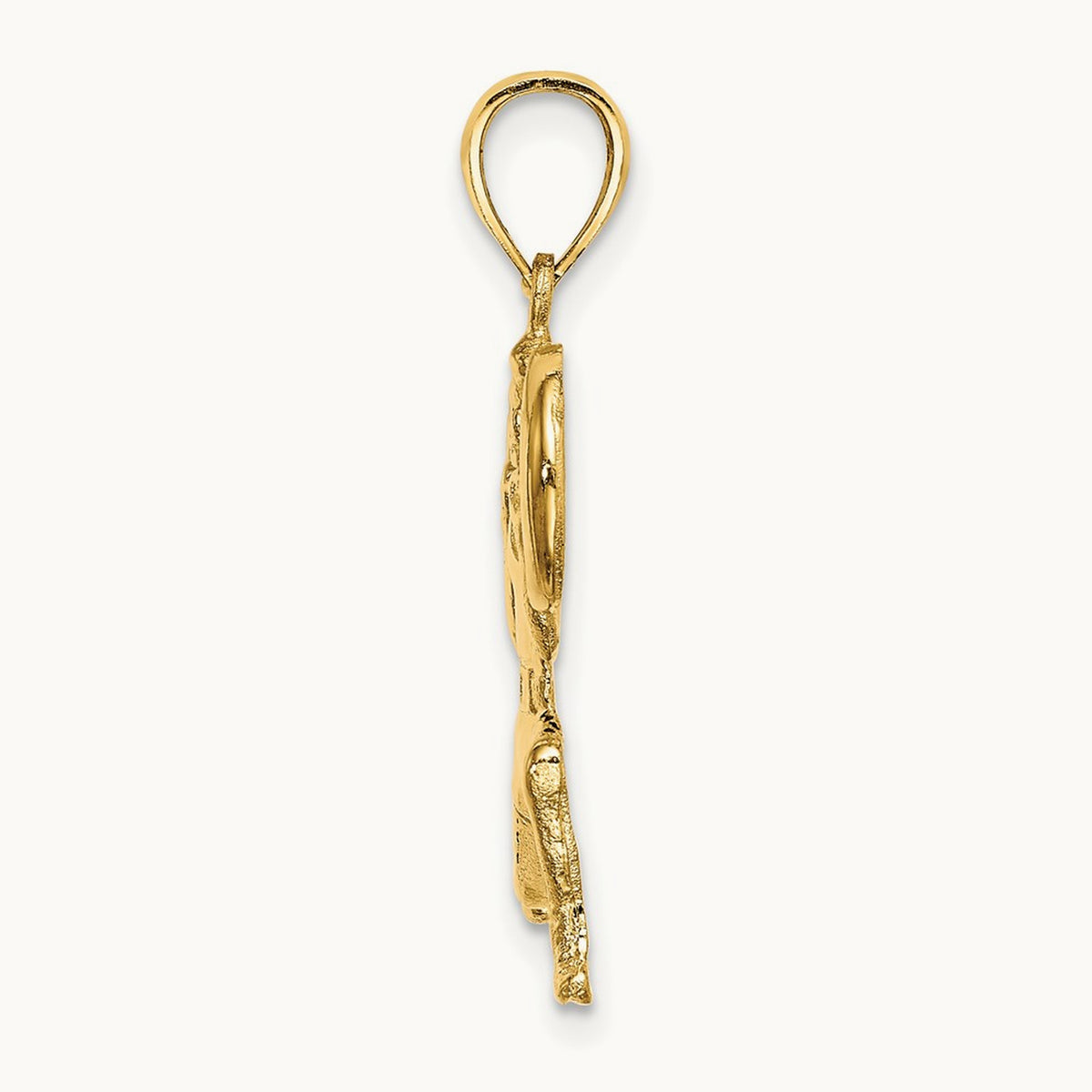 Solid Polished Weightlifter Pendant — photo set