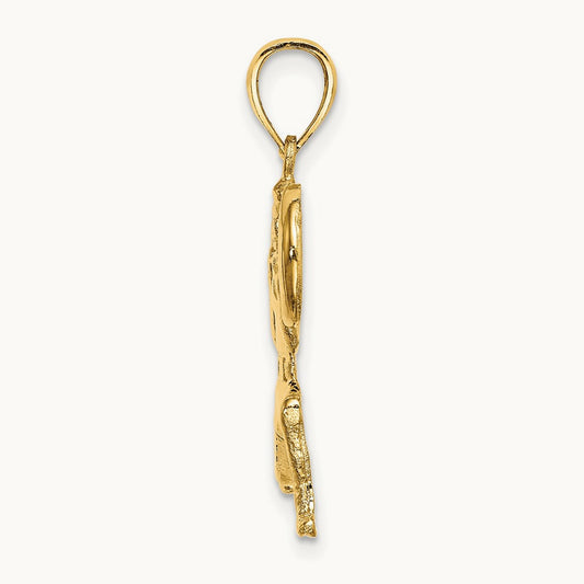 Solid Polished Weightlifter Pendant — photo set