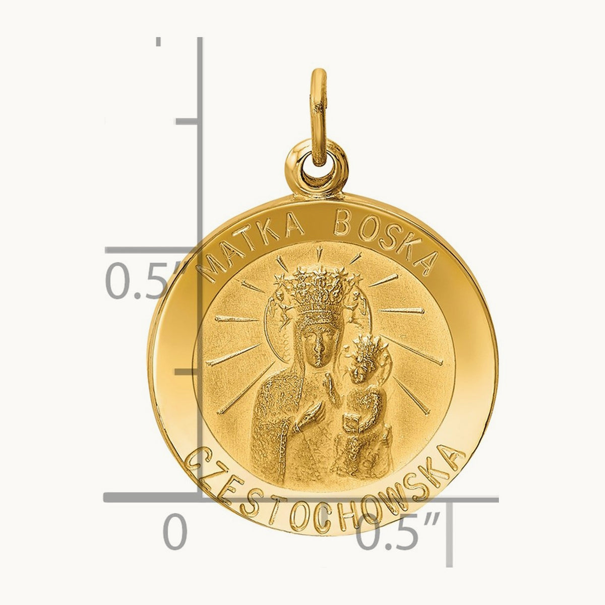 Matka Boska Medal Charm — 25mm