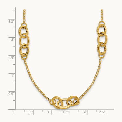 Fancy 18 inch Necklace, 14K Yellow Gold