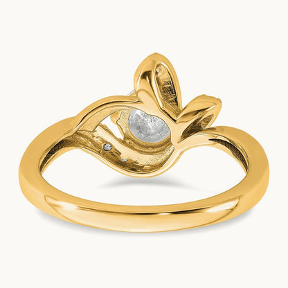 Round Engagement Ring, 0.75 ct tw Lab-Grown Diamond — 14K Yellow Gold