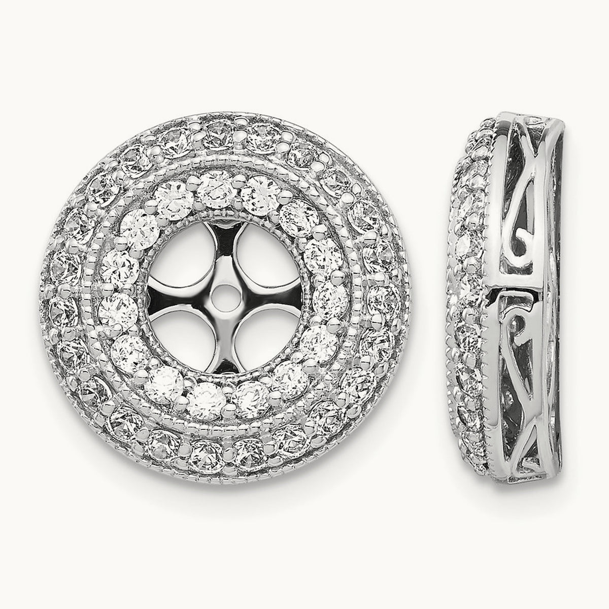 Fancy Diamond Earring Jackets — 15mm
