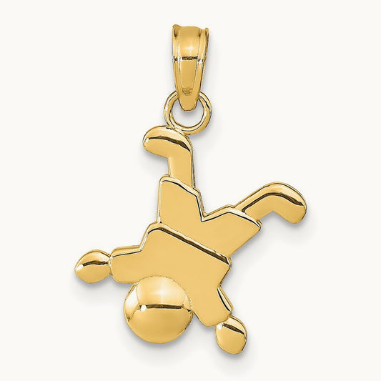 Little Boy Pendant — 14K Yellow Gold