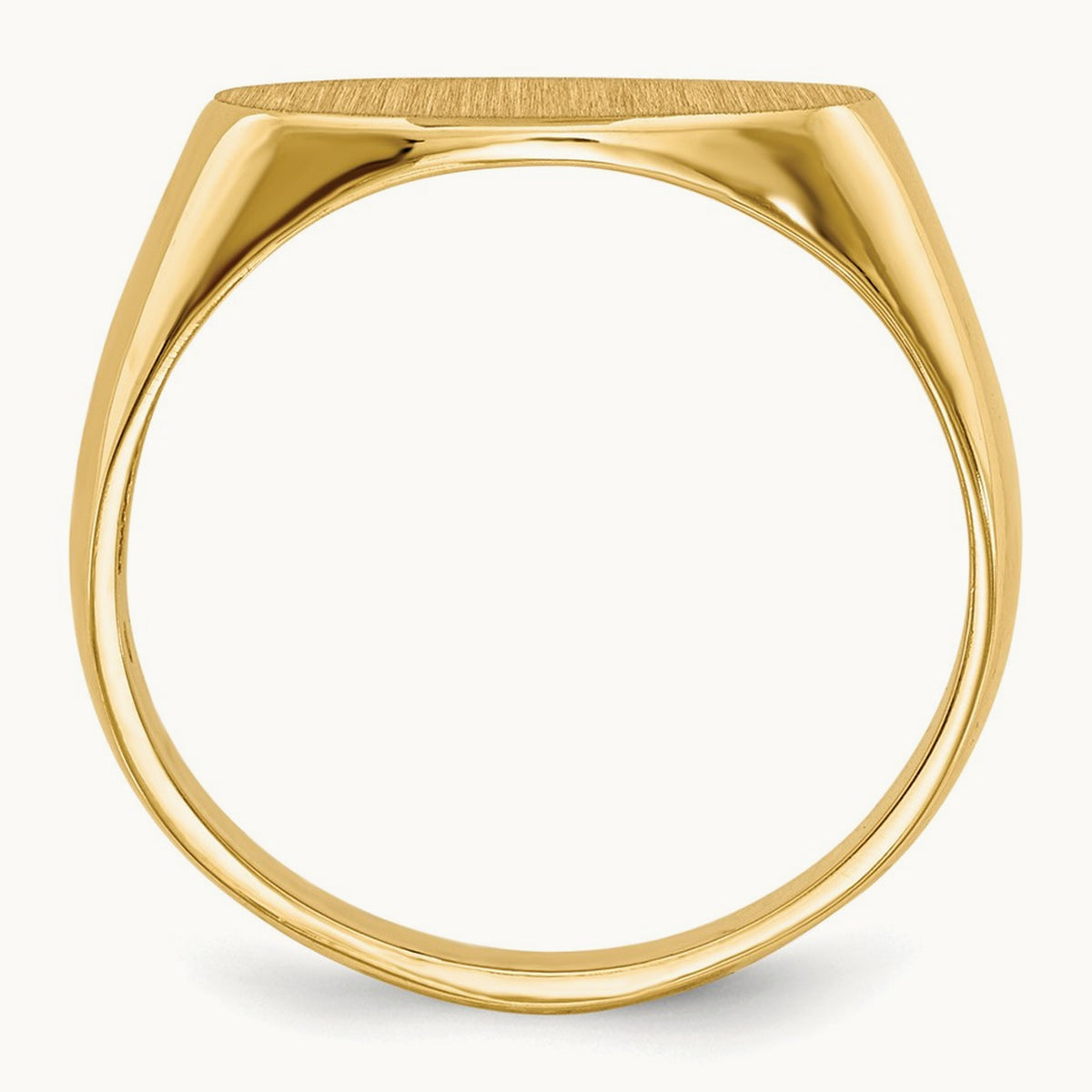 13.5x7. Open Back Signet Ring, 0mm, 14K