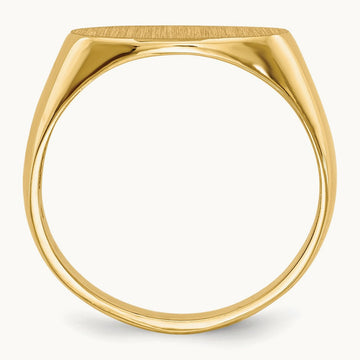 13.5x7. Open Back Signet Ring, 0mm, 14K