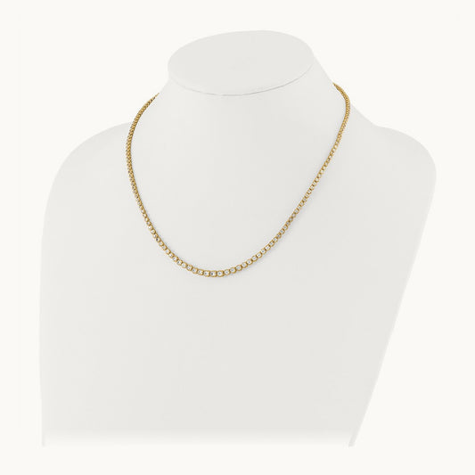 With Ext Graduated Tennis Necklace, 3.00-7.00 ct tw Lab-Grown Diamond