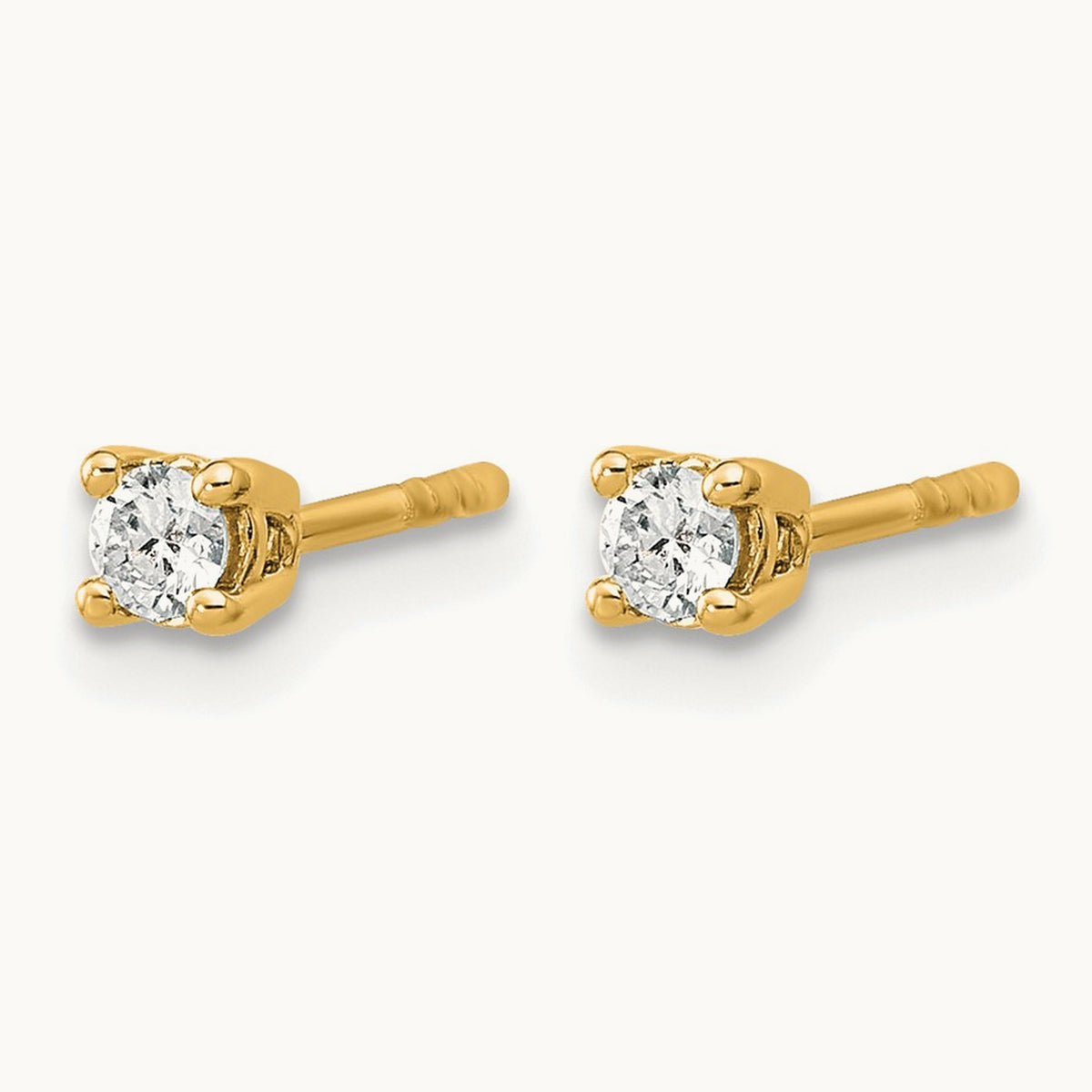 Round Heavyweight Stud Earrings, 0.10-7.00 ct tw Lab-Grown Diamond — 1/6 ct, 14K Yellow Gold