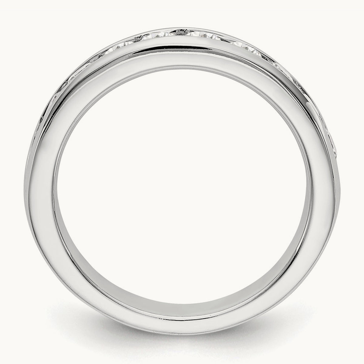 10- Stone Ladies Band Mounting, 2.9mm, 14K White Gold