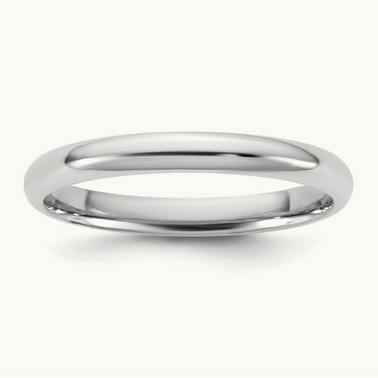 Lightweight Comfort Fit Band, 2.5mm, 10K White Gold