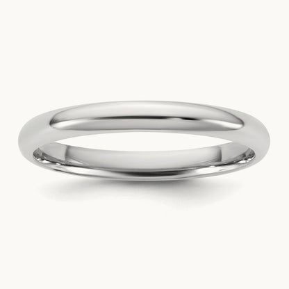 Lightweight Comfort Fit Band, 2.5mm, 10K White Gold