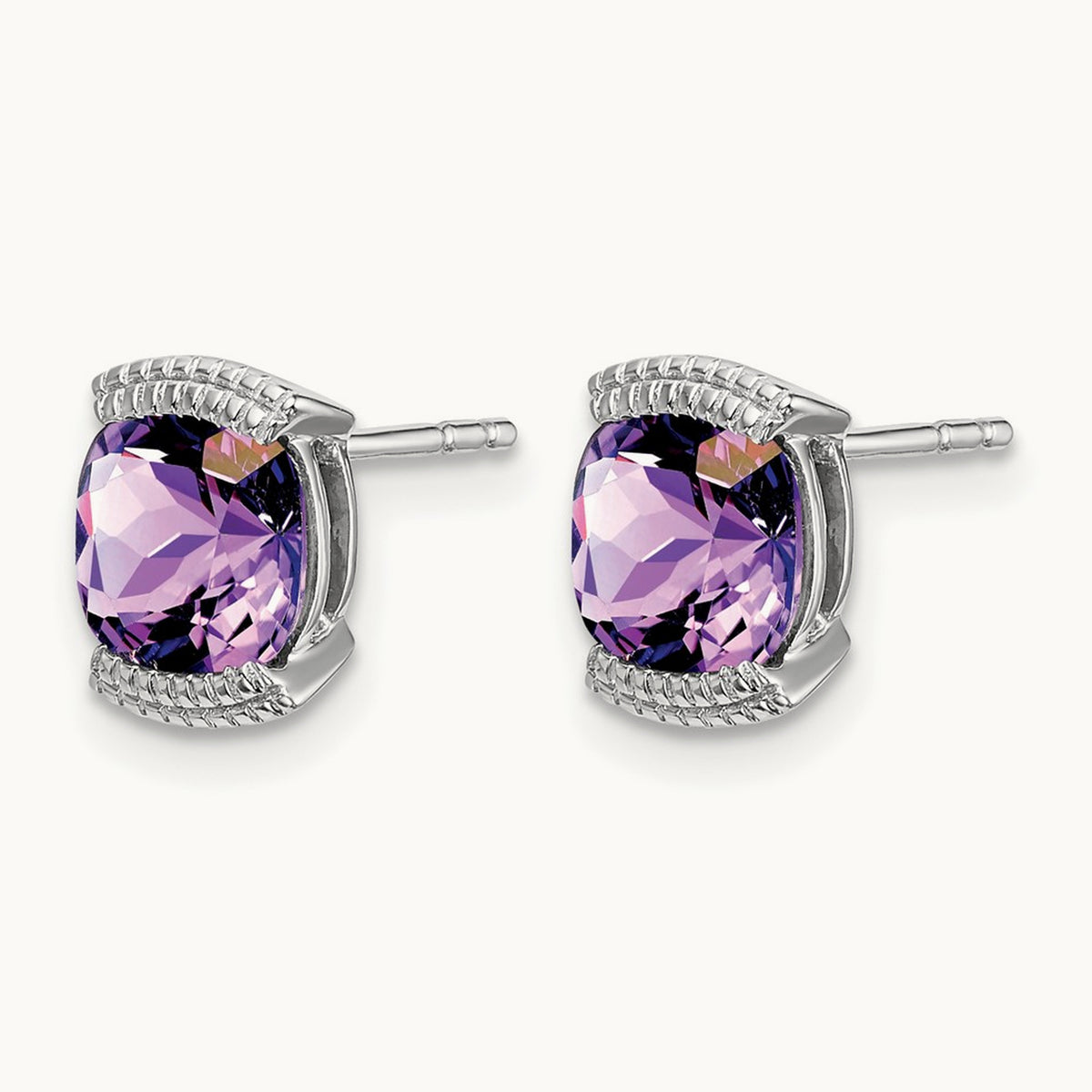 Amethyst Post Earrings — photo set
