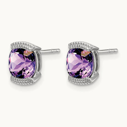 Amethyst Post Earrings — photo set