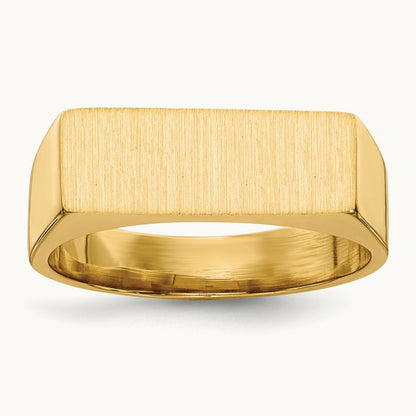 16.0x6. Closed Back Signet Ring, 0mm, 14K