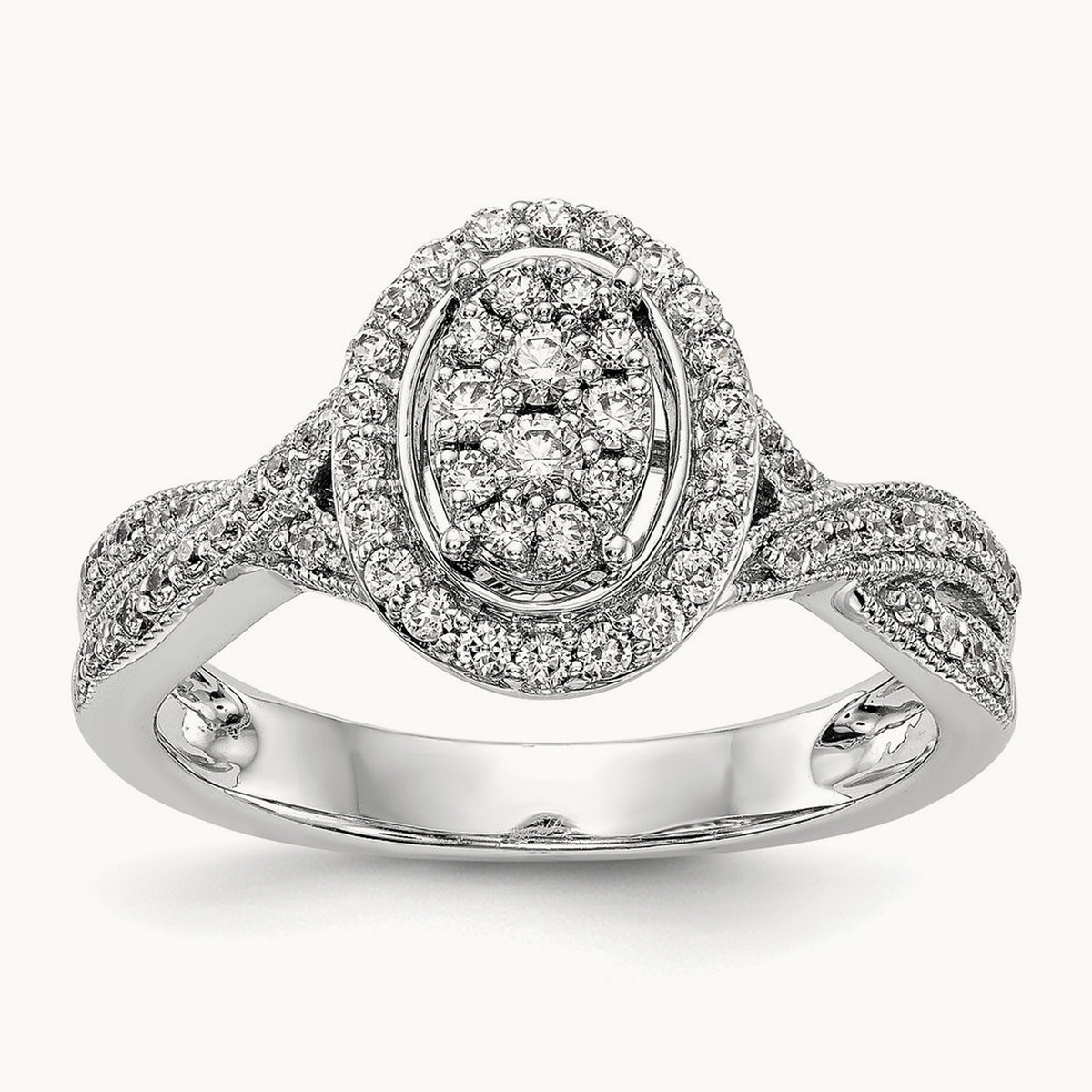 Cluster Engagement Ring, 0.50 ct tw