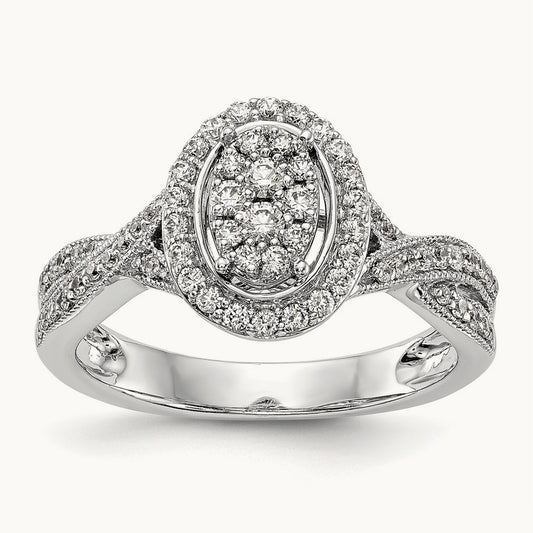 Cluster Engagement Ring, 0.50 ct tw