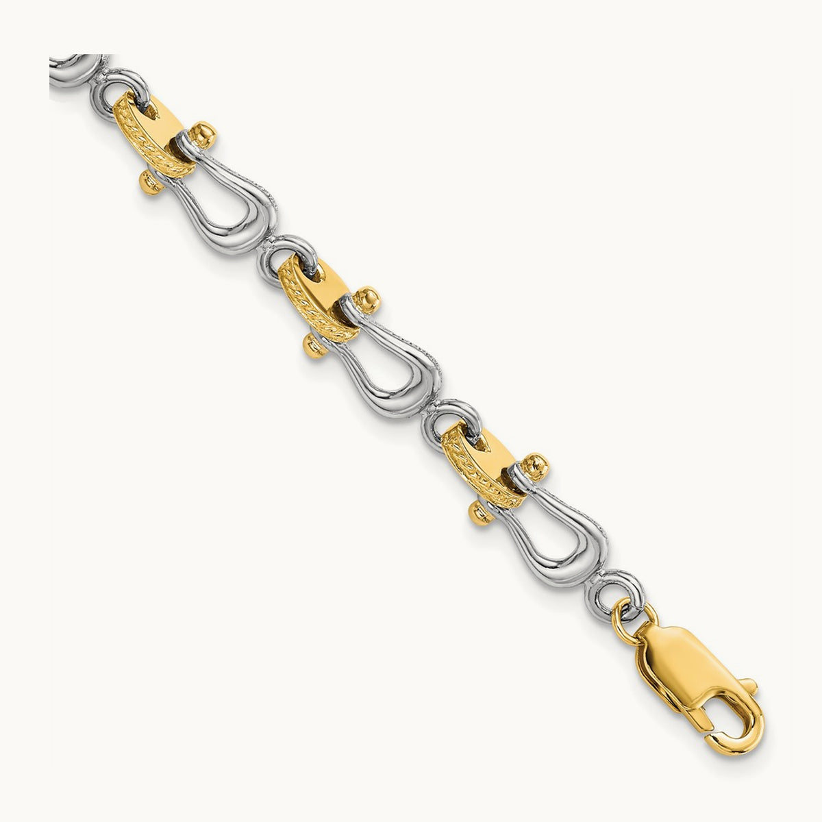 Mariner's Link 8in Bracelet — 14K Two-Tone Gold
