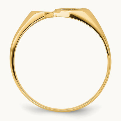 Double Heart Cut-Out Ring, 14K