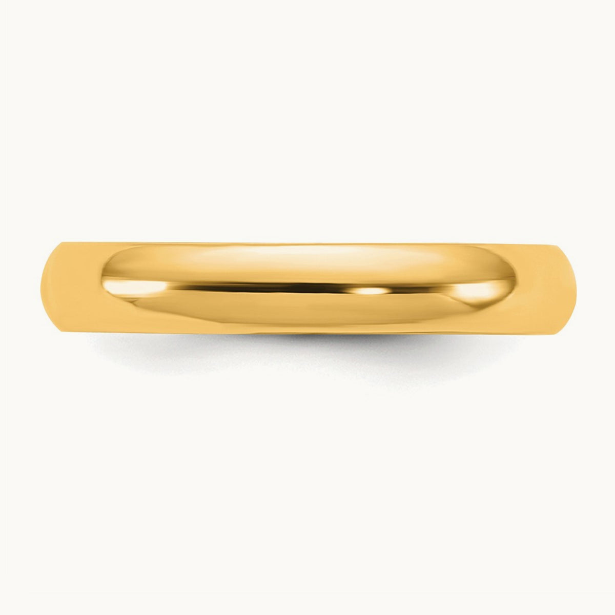 Half Round Band, 3.5mm in 10K Yellow Gold