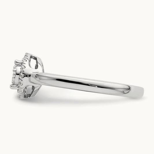 Complete Dia. Oval Halo Cluster Engagement Ring, 14K White