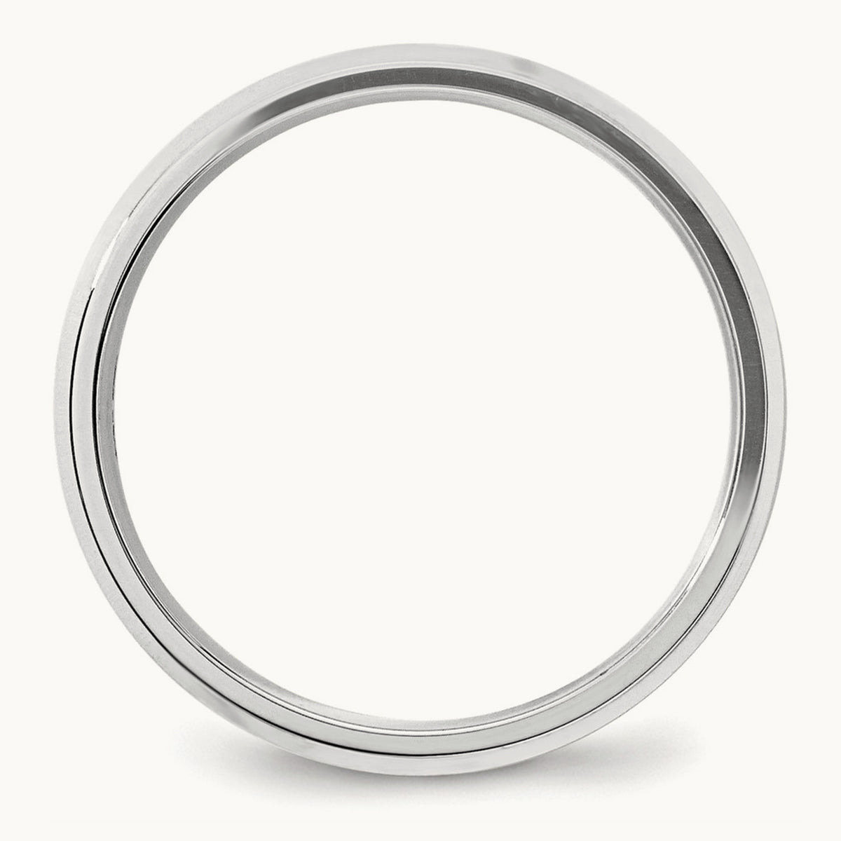 Bevel Edge Comfort Fit Band — 14K White Gold, 5mm