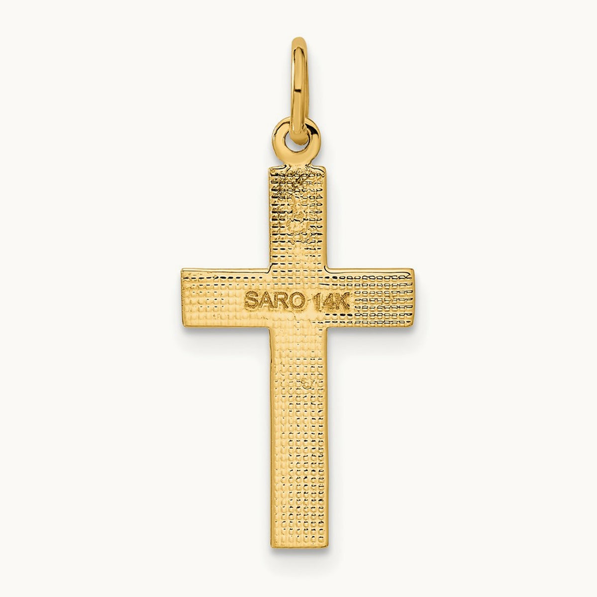 Diamond-cut Cross Pendant, 14K