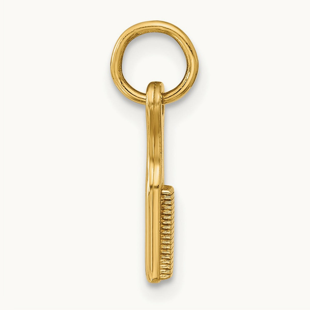 Fancy Hairbrush Charm, 14K Yellow Gold
