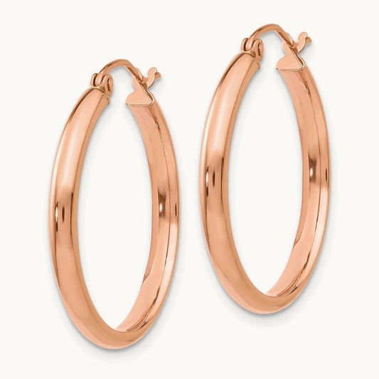Hoop Earrings, 14K Rose Gold