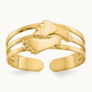 Bare Feet Toe Ring, 14K