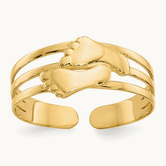 Bare Feet Toe Ring, 14K