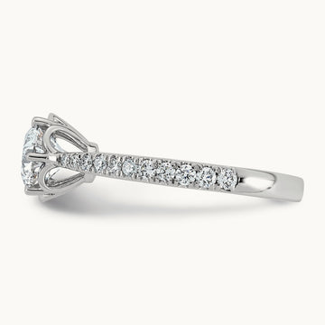 Round Center 6-Prong Ring, 1 1/3-3 ct Lab-Grown Diamond