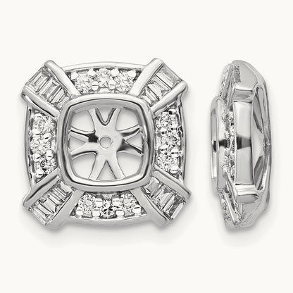 Fancy Diamond Earring Jackets, 14K White Gold