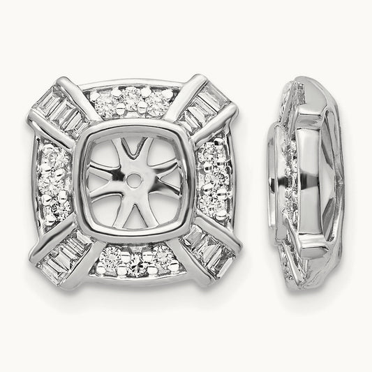 Fancy Diamond Earring Jackets, 14K White Gold