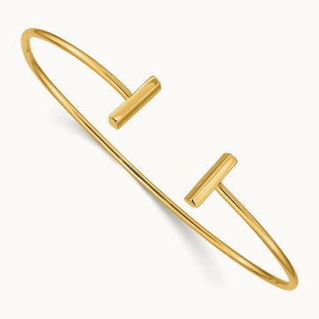 Flexible Bar Bangle, 14K
