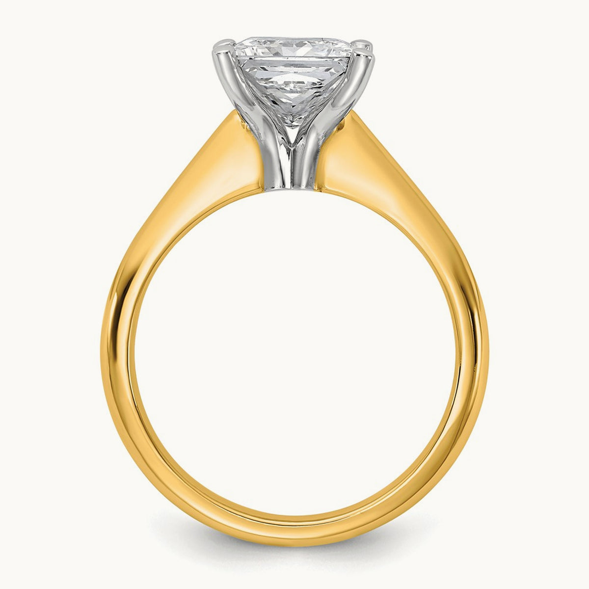Princess 8X Ring, 2.00 ct tw Lab-Grown Diamond — 14K Two-Tone