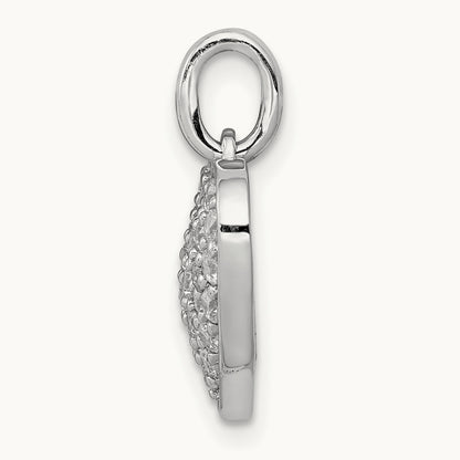 5/8ct. Diamond Heart Pendant, 14K White Gold