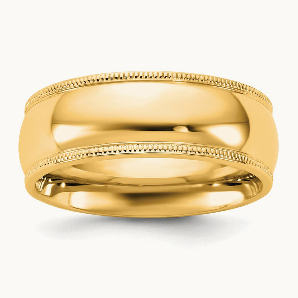 Milgrain Comfort Fit Band — 14K Yellow Gold, 7mm