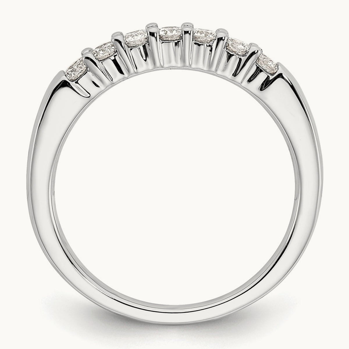 7-Stone Diamond Band — 14K White Gold, 0.35 ct, 7