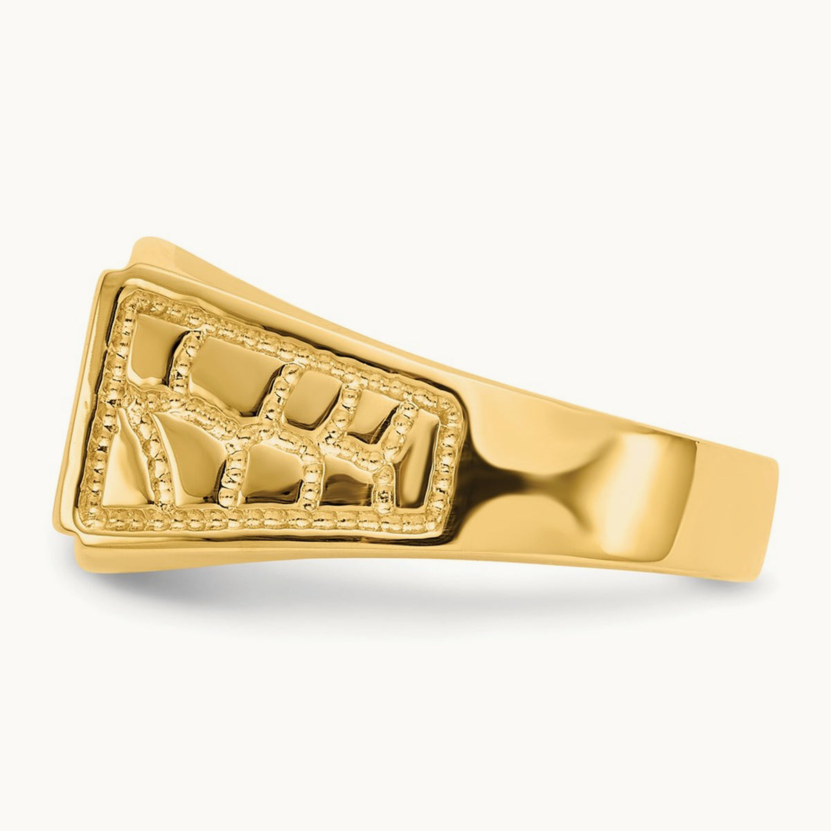Open Back Mens Signet Ring — photo set