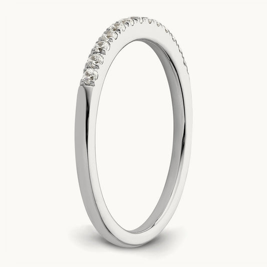 Diamond Wedding Band, 14K White Gold