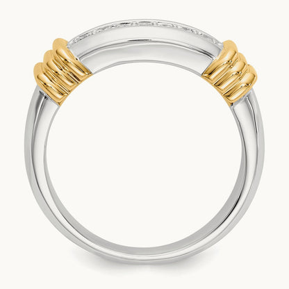 Diamond Mens Ring, 14K Two-tone
