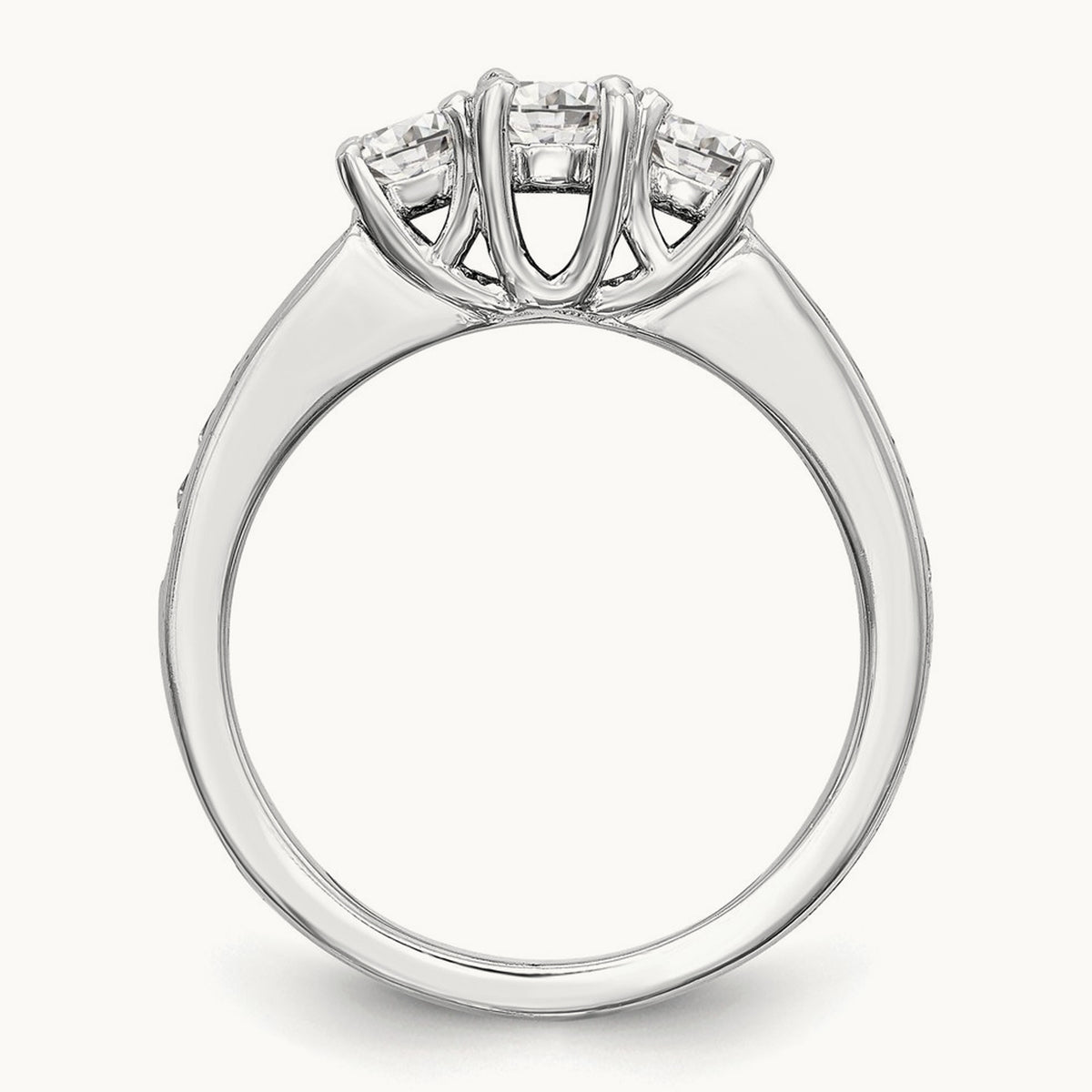 3 Stone Engagement Ring, 0.50-1.00 ct tw Lab-Grown Diamond